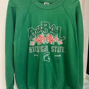 Green Vintage Michigan State Rose Bowl Sweatshirt